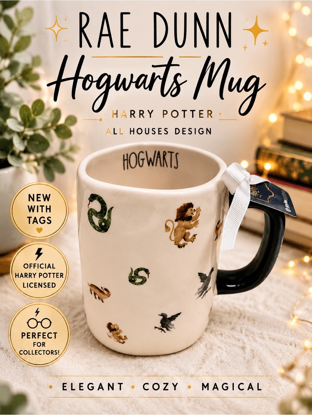 Rae Dunn x Harry Potter Hogwarts Ravenclaw|Gryffindor|Slytherin|Hufflepuff Mug